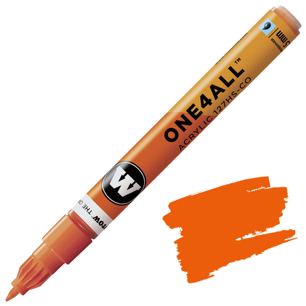 Molotow ONE4ALL 127HS-CO Acrylic Paint Marker 1.5mm Dare Orange