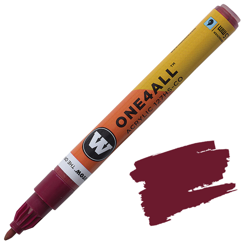 Molotow ONE4ALL 127HS-CO Acrylic Paint Marker 1.5mm Burgundy