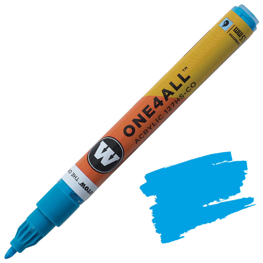 Molotow ONE4ALL 127HS-CO Acrylic Paint Marker 1.5mm Shock Blue Middle
