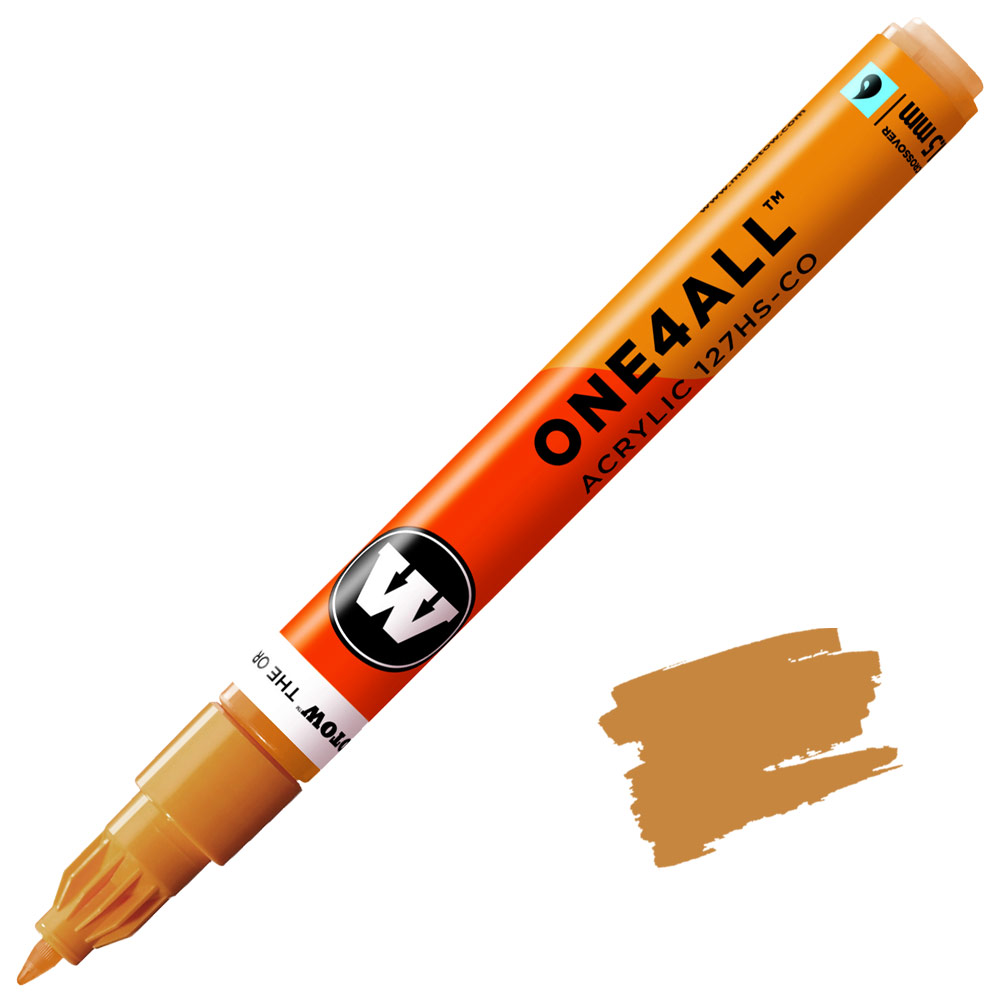 Molotow ONE4ALL 127HS-CO Acrylic Paint Marker 1.5mm Ochre Brown Light