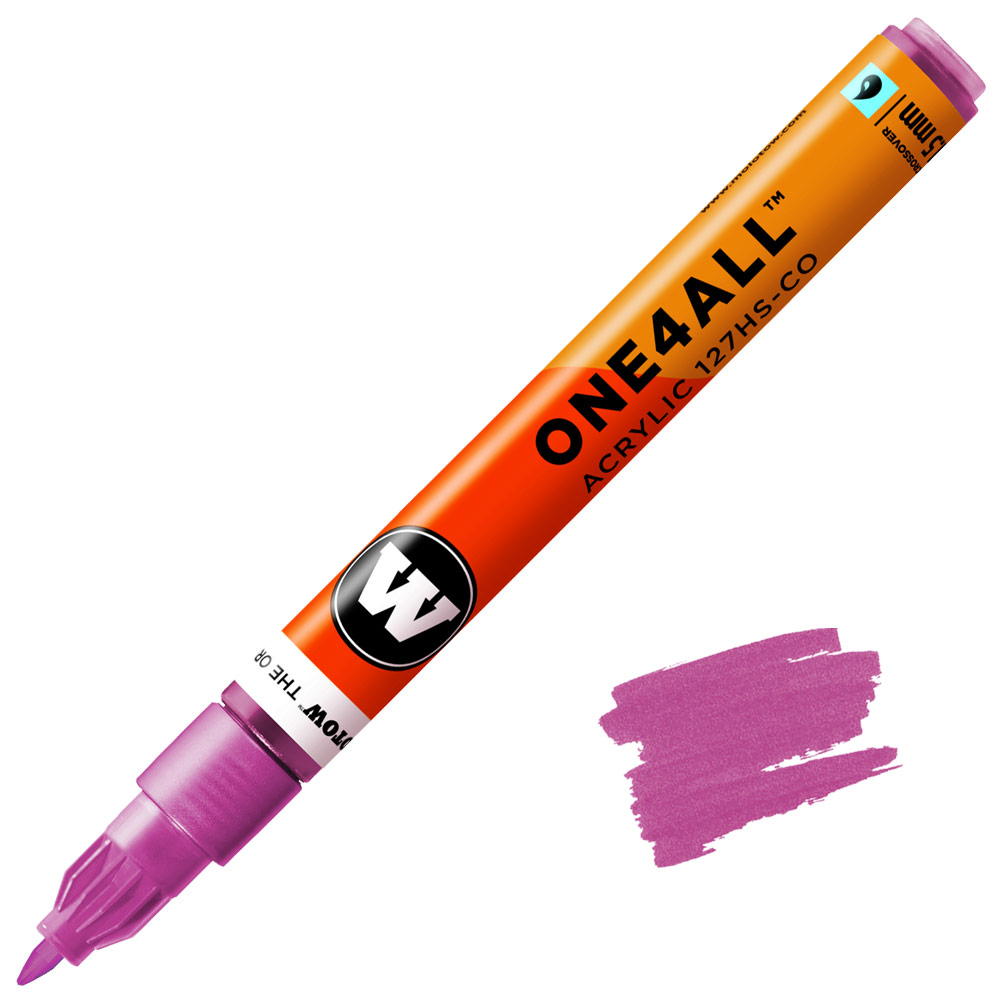 Molotow ONE4ALL 127HS-CO Acrylic Paint Marker 1.5mm Metallic Pink