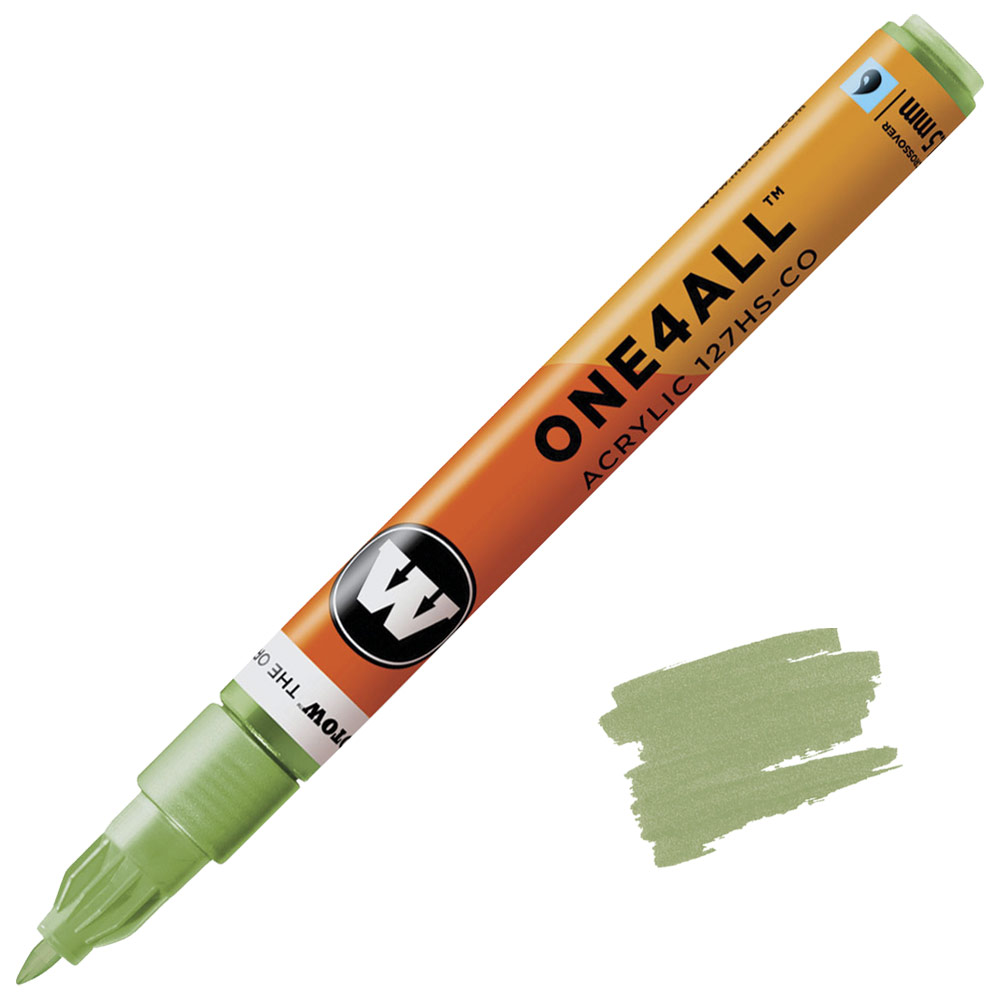 Molotow ONE4ALL 127HS-CO Acrylic Paint Marker 1.5mm Metallic Light Green