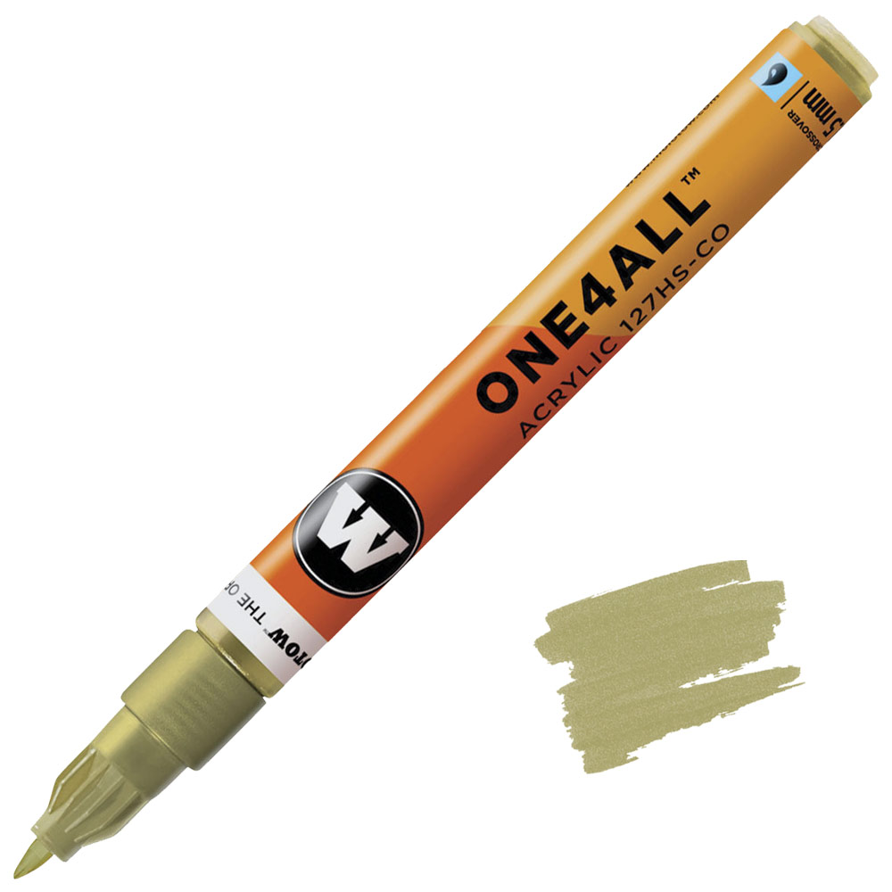 Molotow ONE4ALL 127HS-CO Acrylic Paint Marker 1.5mm Metallic Gold
