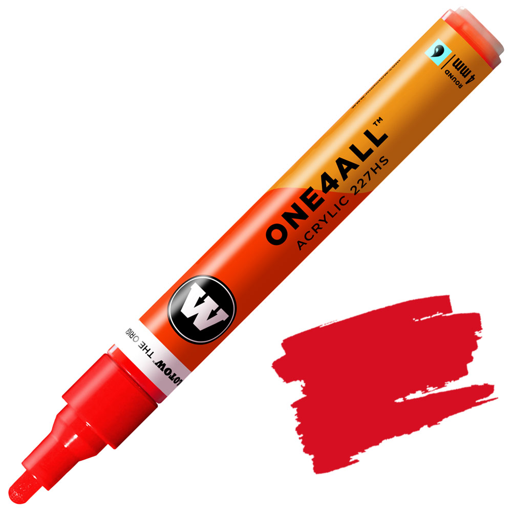 Molotow ONE4ALL 227HS Acrylic Paint Marker 4mm Traffic Red