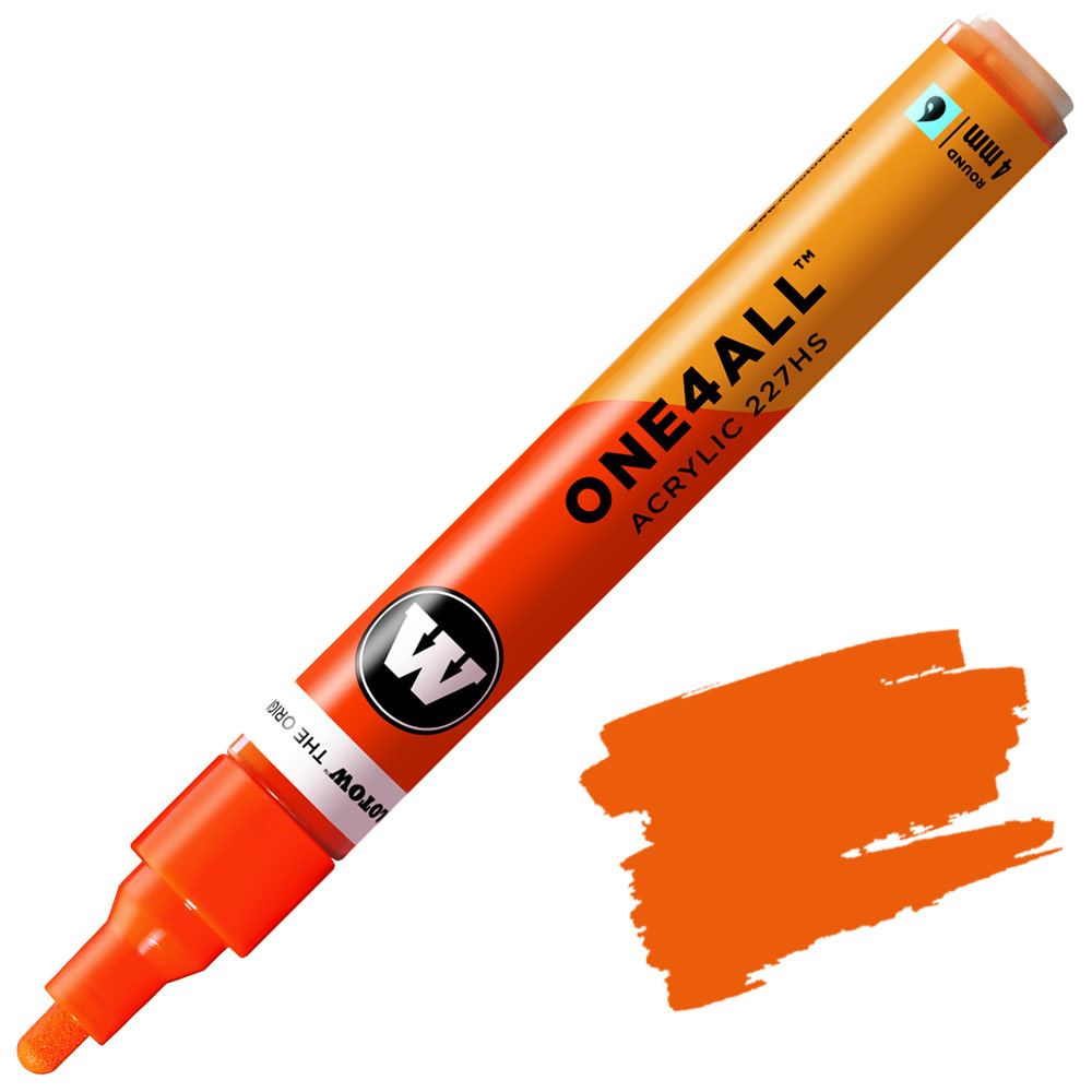 Molotow ONE4ALL 227HS Acrylic Paint Marker 4mm Dare Orange