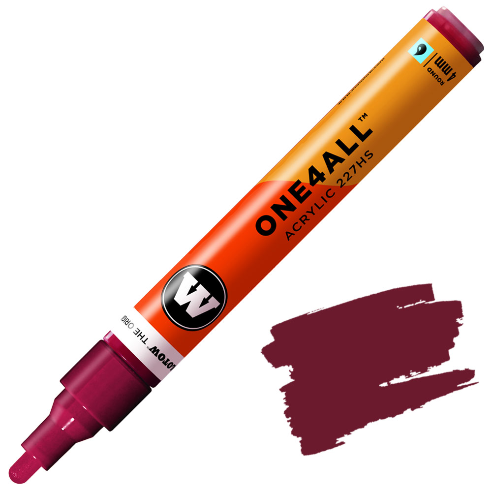 Molotow ONE4ALL 227HS Acrylic Paint Marker 4mm Burgundy