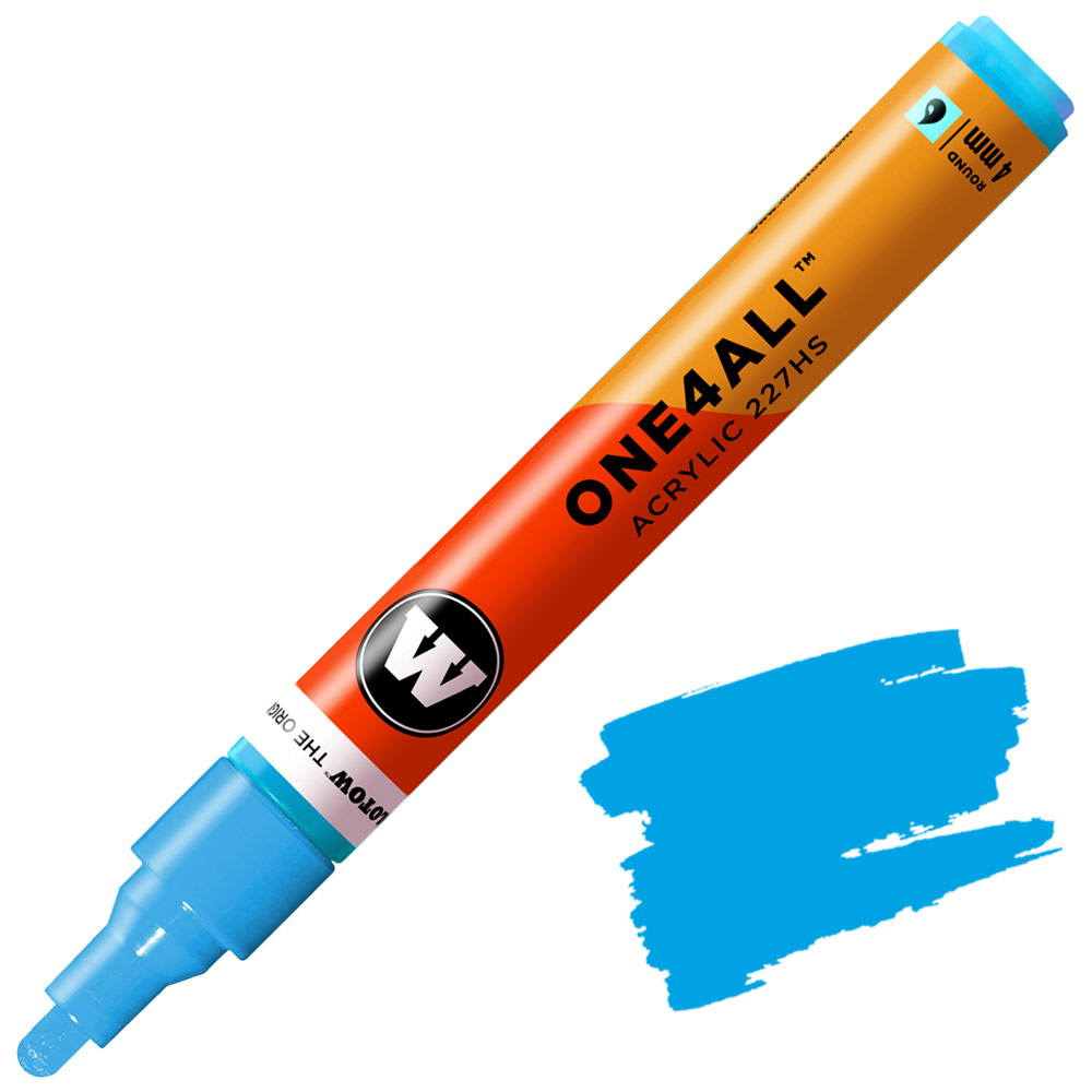 Molotow ONE4ALL 227HS Acrylic Paint Marker 4mm Shock Blue Middle