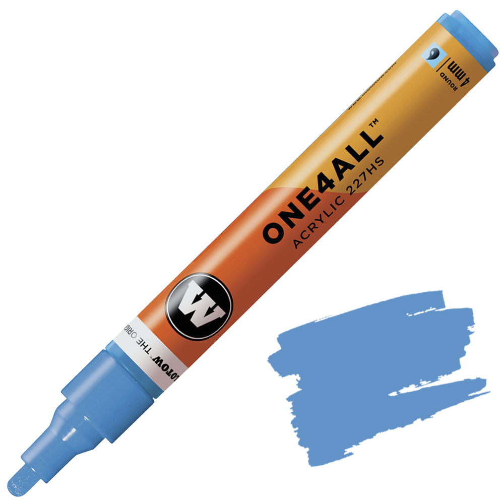 Molotow ONE4ALL 227HS Acrylic Paint Marker 4mm Shock Blue