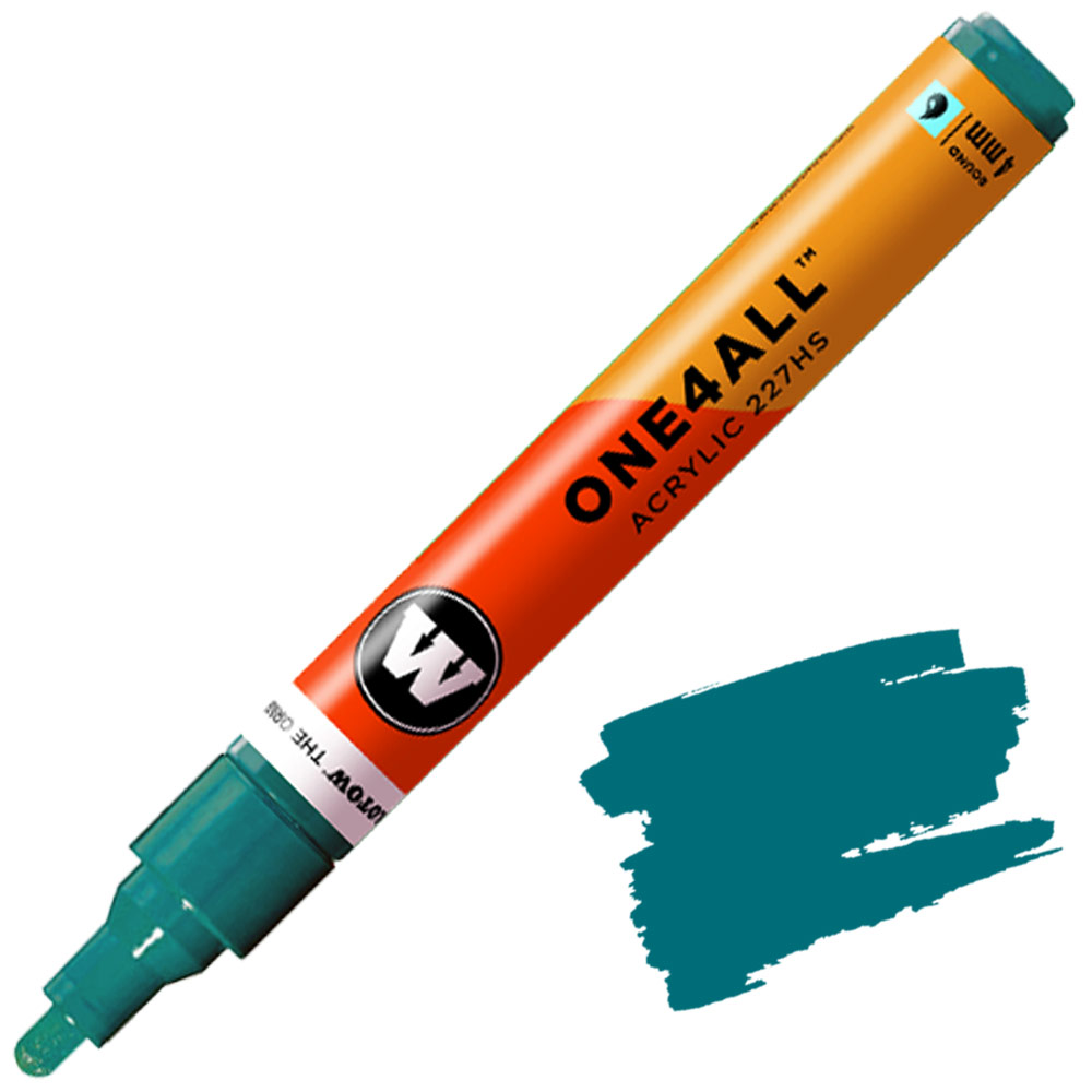 Molotow ONE4ALL 227HS Acrylic Paint Marker 4mm Turquoise