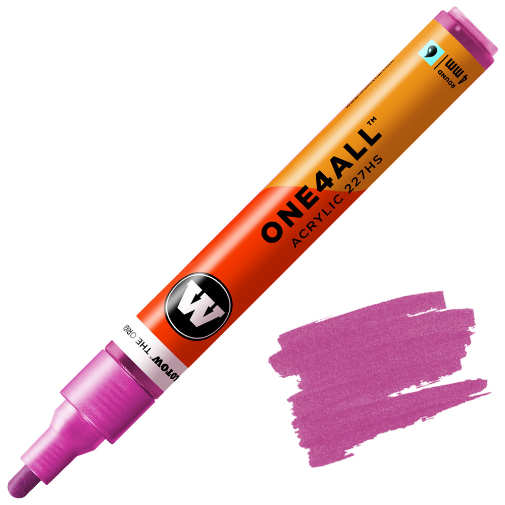 Molotow ONE4ALL 227HS Acrylic Paint Marker 4mm Metallic Pink