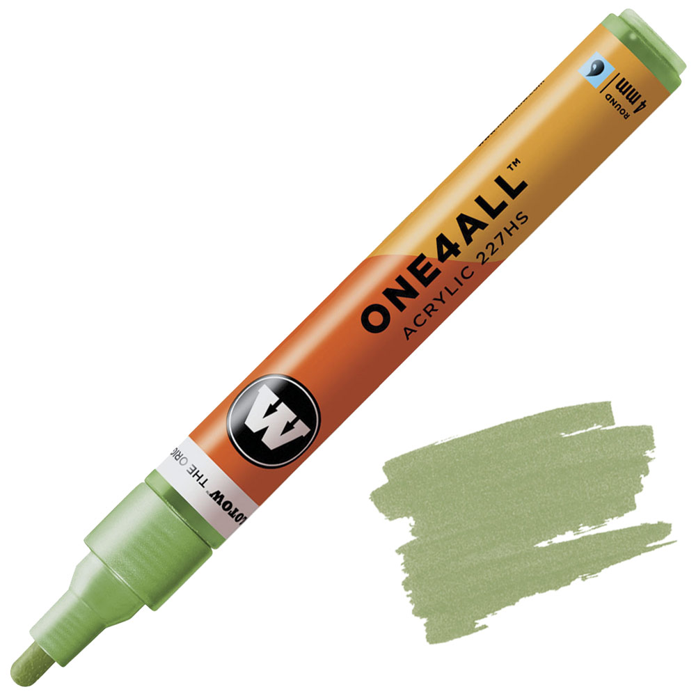 Molotow ONE4ALL 227HS Acrylic Paint Marker 4mm Metallic Light Green