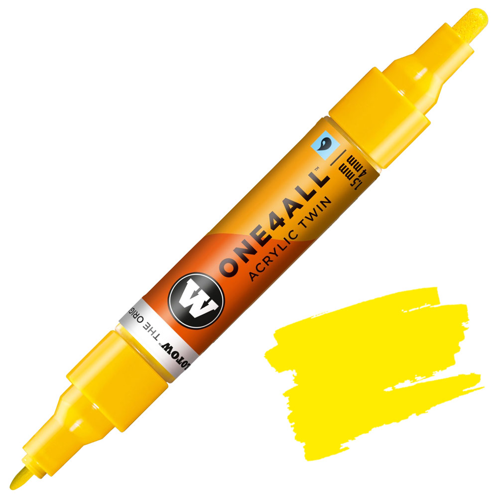 Molotow ONE4ALL Twin Acrylic Paint Marker 1.5-4mm Zinc Yellow