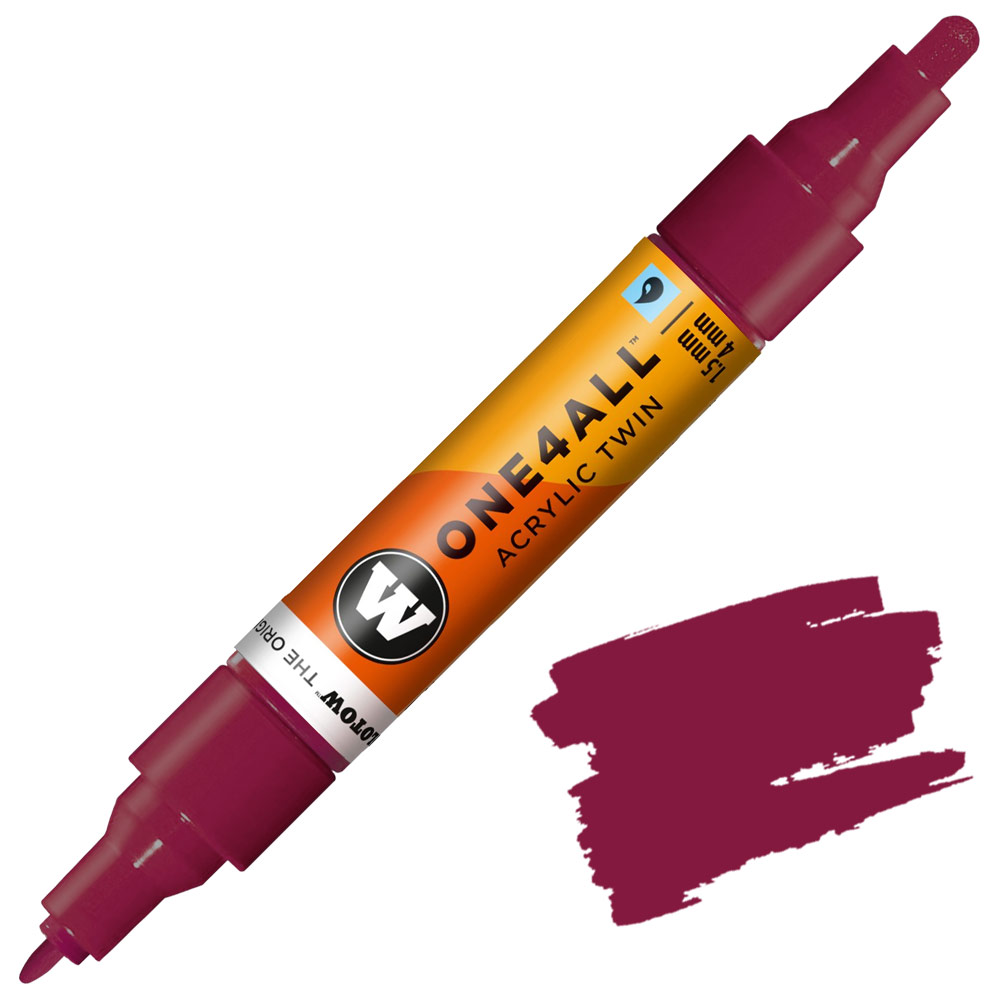 Molotow ONE4ALL Twin Acrylic Paint Marker 1.5-4mm Burgundy