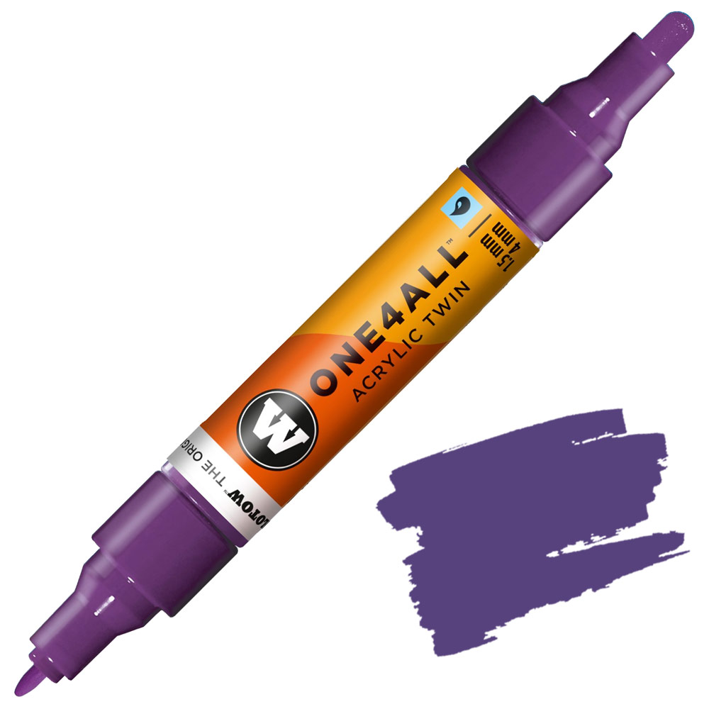 Molotow ONE4ALL Twin Acrylic Paint Marker 1.5-4mm Currant