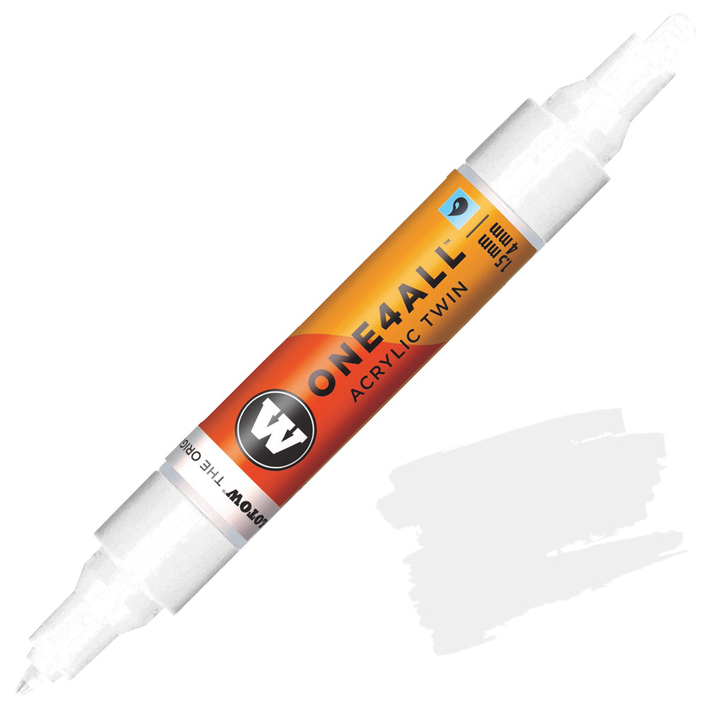 Molotow ONE4ALL Twin Acrylic Paint Marker 1.5-4mm Signal White
