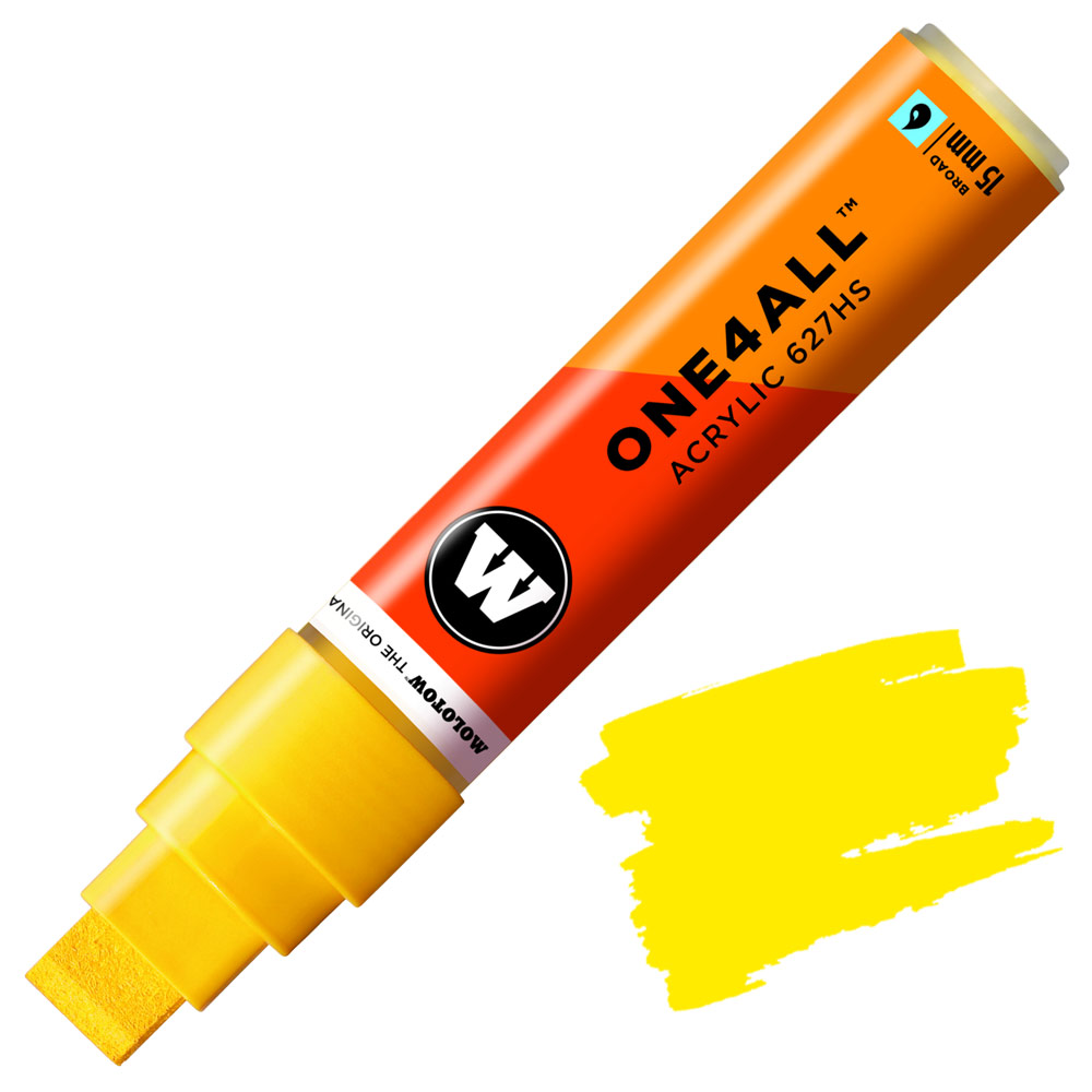 Molotow ONE4ALL 627HS Acrylic Paint Marker 15mm Zinc Yellow