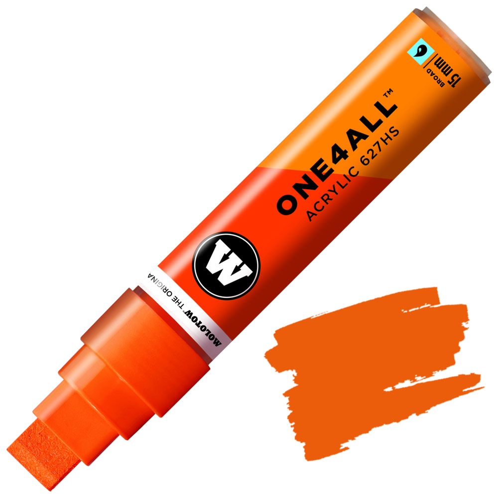 Molotow ONE4ALL 627HS Acrylic Paint Marker 15mm Dare Orange