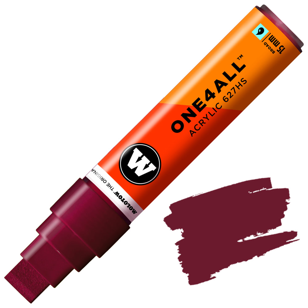 Molotow ONE4ALL 627HS Acrylic Paint Marker 15mm Burgundy