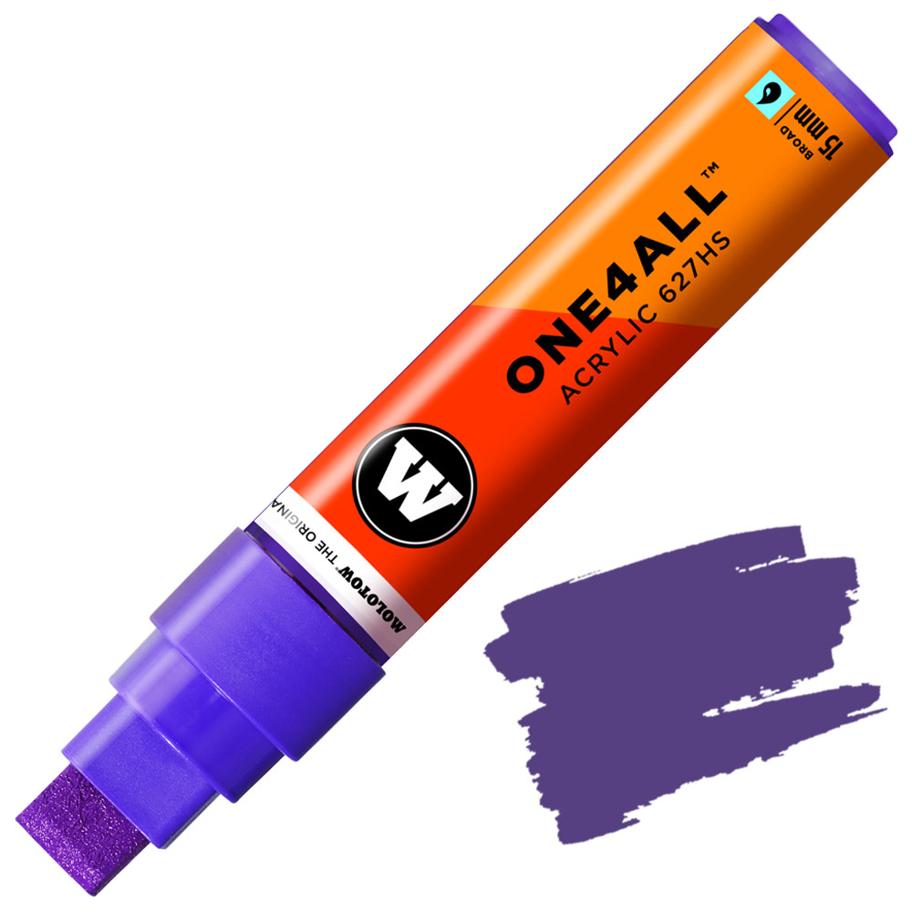 Molotow ONE4ALL 627HS Acrylic Paint Marker 15mm Violet HD