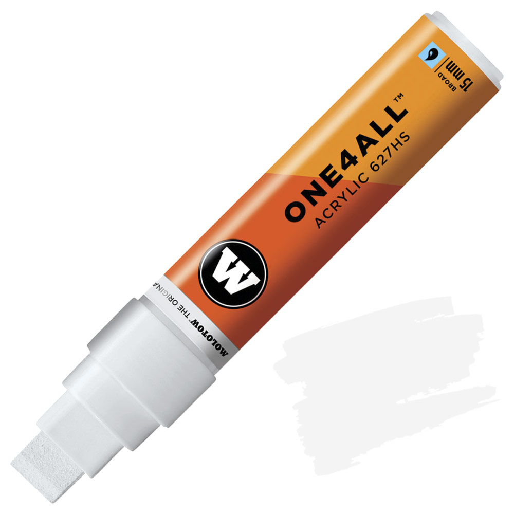 Molotow ONE4ALL 627HS Acrylic Paint Marker 15mm Signal White
