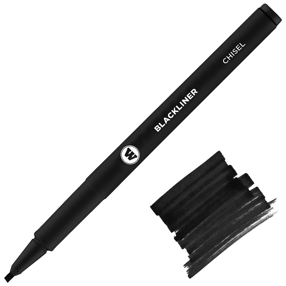 Molotow BLACKLINER Permanent Ink Pen Chisel Black