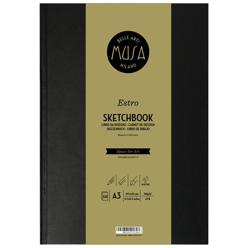 Musa Estro Sketchbook A3 Hardback 11.7"x16.5"