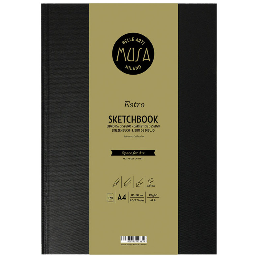 Musa Estro Sketchbook A4 Hardback 8.3"x11.7"