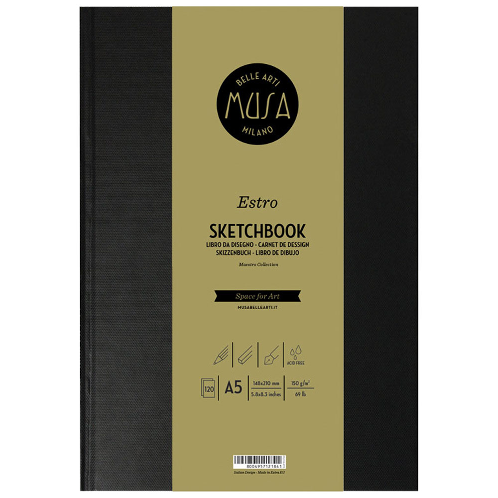 Musa Estro Sketchbook A5 Hardback 5.8"x8.3"