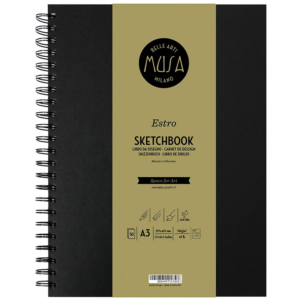 Musa Estro Sketchbook Spiral A3 11.7 x 16.5