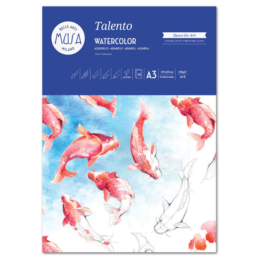 Musa Talento Watercolor A3 Pad 140lb 11.7"x16.5"
