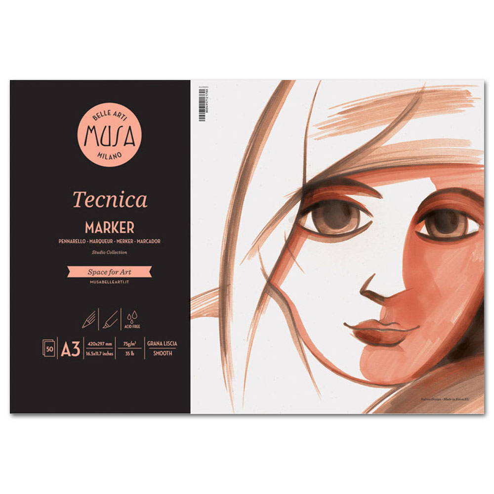 Musa Technica Marker A3 Paper Pad 11.7"x16.5" Smooth