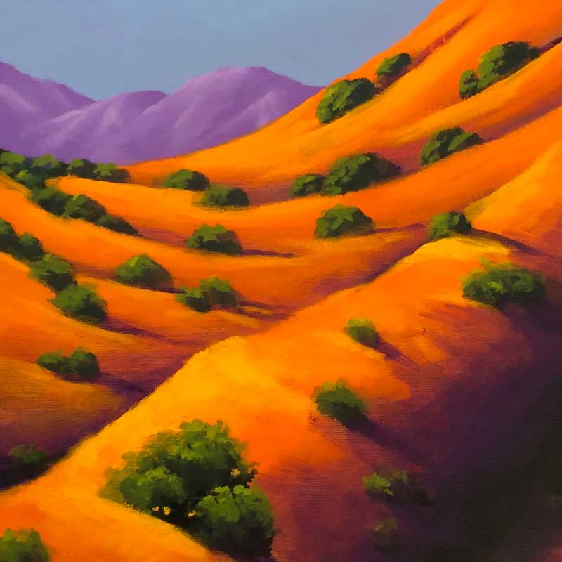 On Demand Class: Acrylic Landscapes with Joe A Oakes "Hillside Aglow"