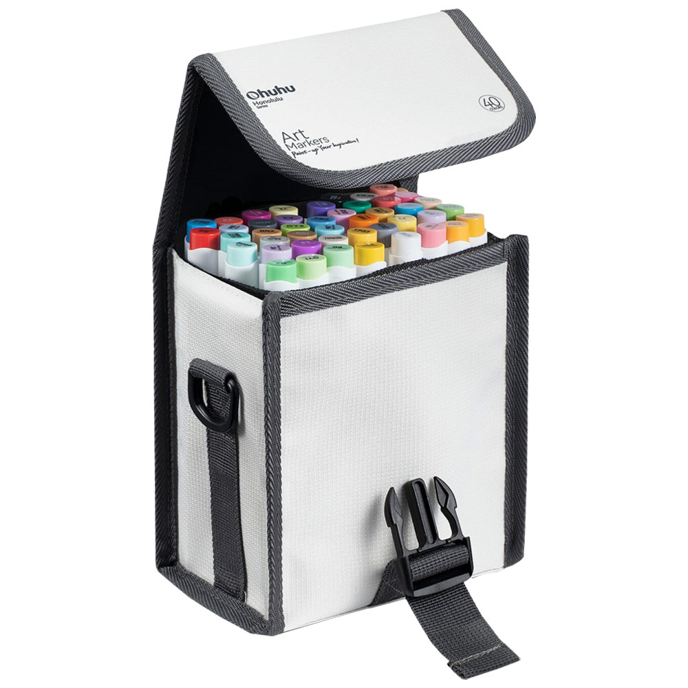 Ohuhu Unique Color Dual Tip Art Marker 40 Set Honolulu Series