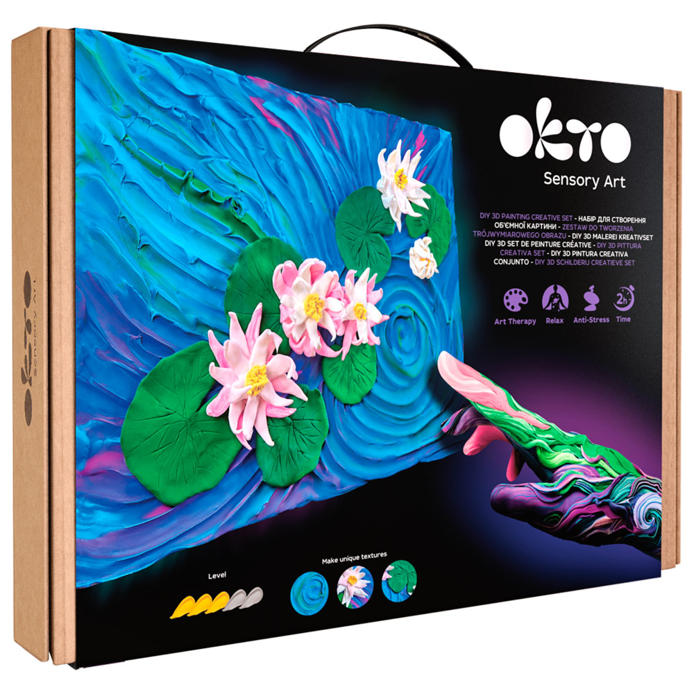 OKTO Sensory Art 3D Clay Painting Kit Monet Water Lilies