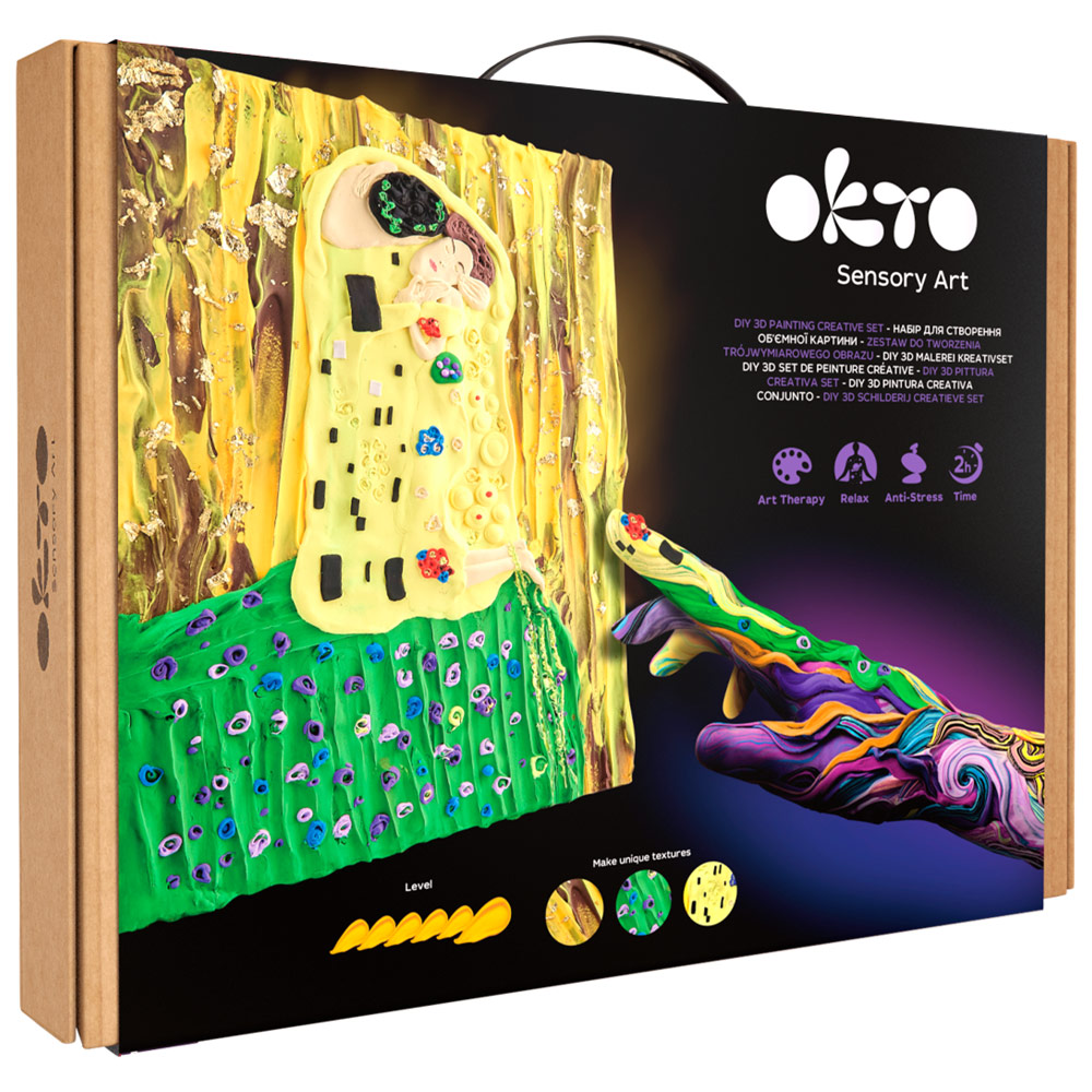OKTO Sensory Art 3D Clay Painting Kit Klimt The Kiss
