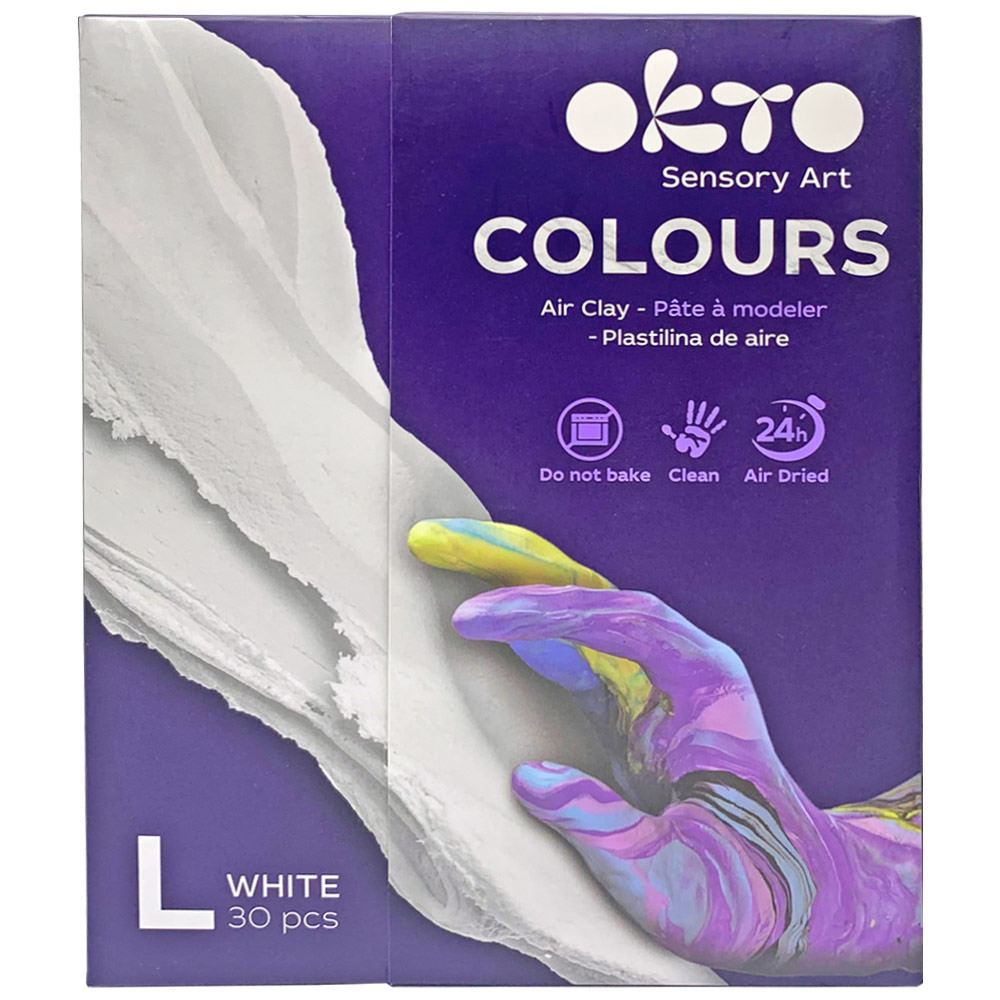 OKTO Sensory Art Clay 30 Piece Set White