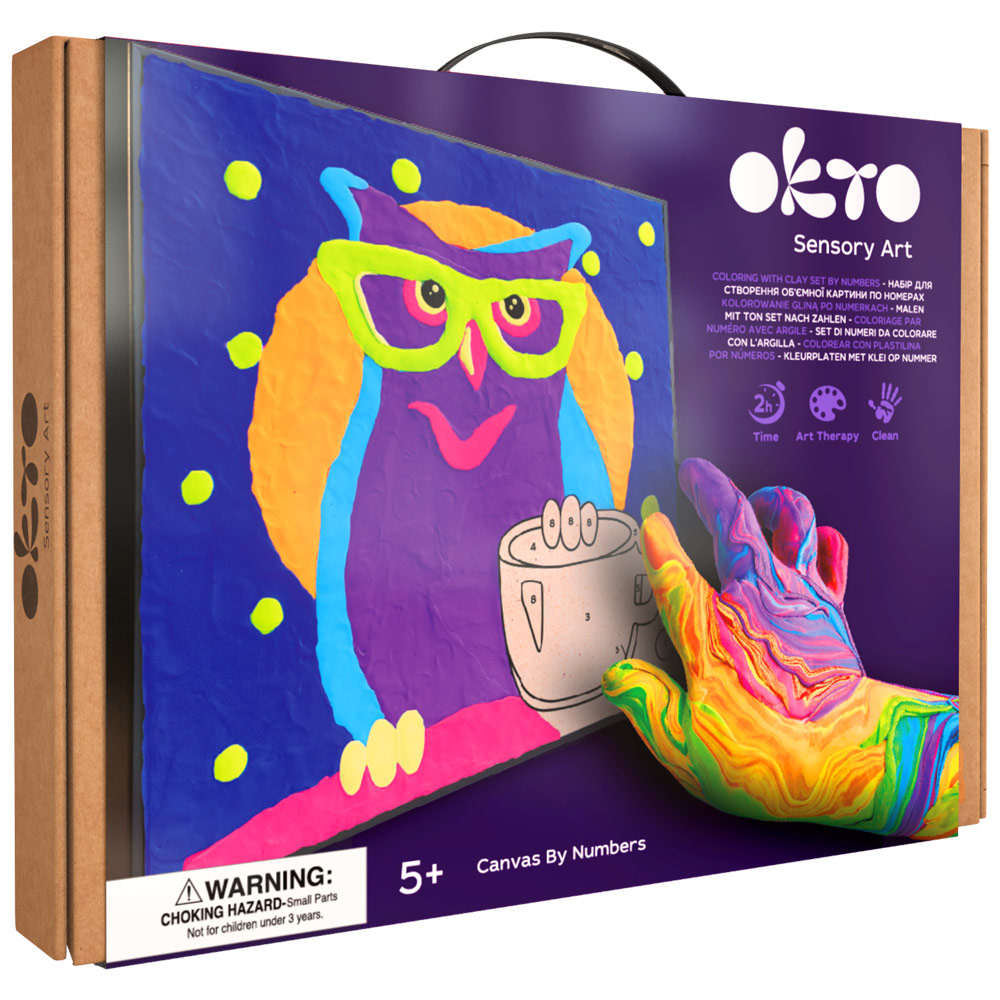OKTO Clay By Numbers Kit Owl