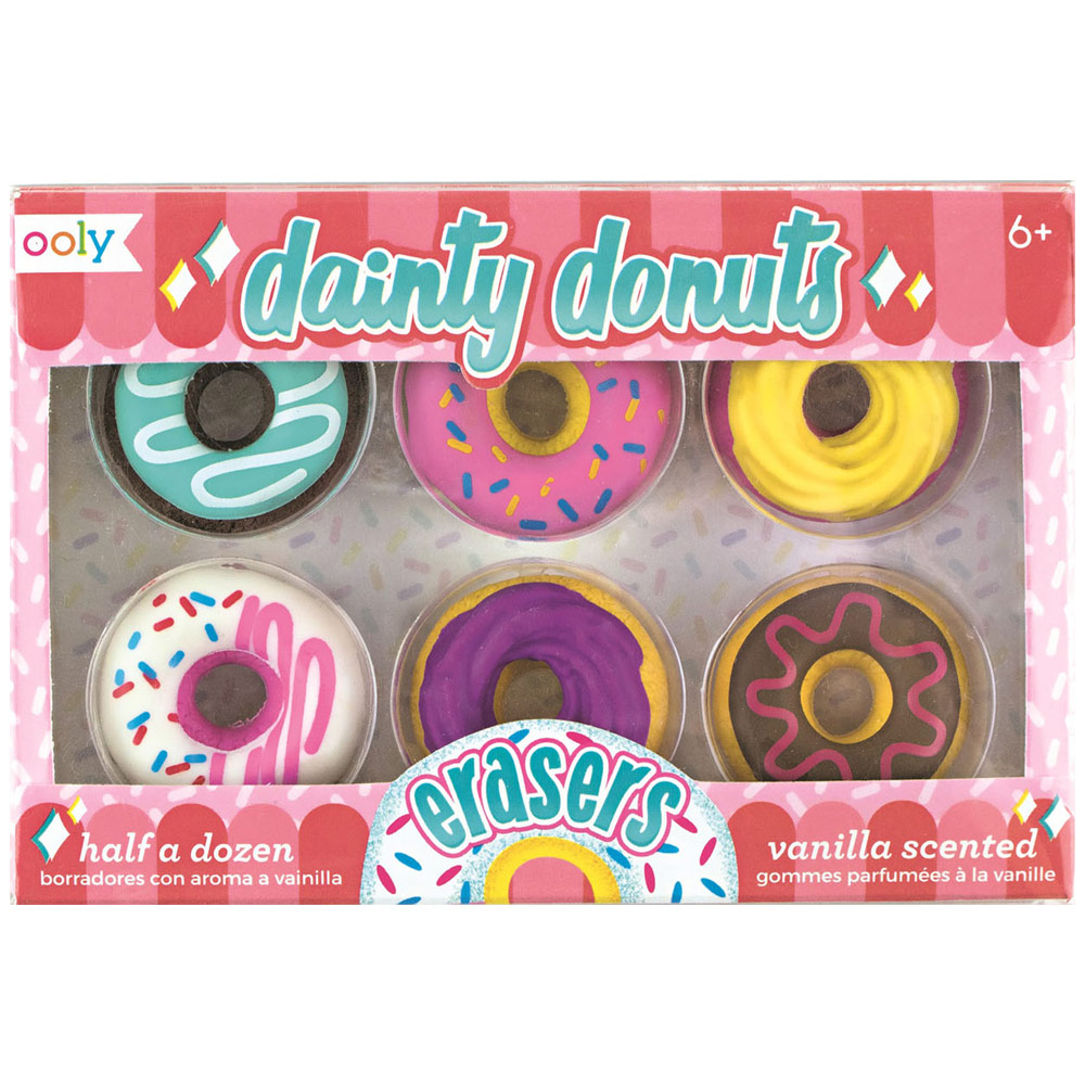 OOLY Dainty Donuts Pencil Erasers 6 Set