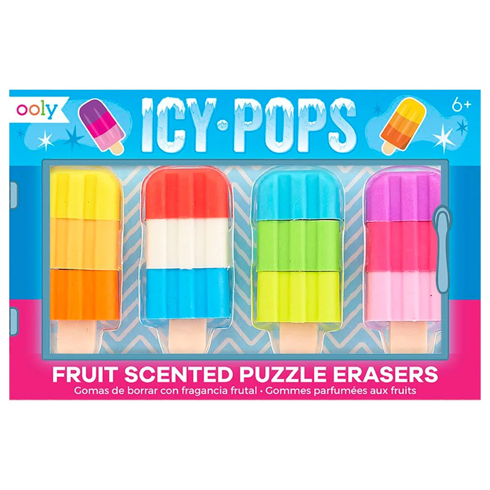OOLY Icy Pops Scented Puzzle Eraser 4 Set