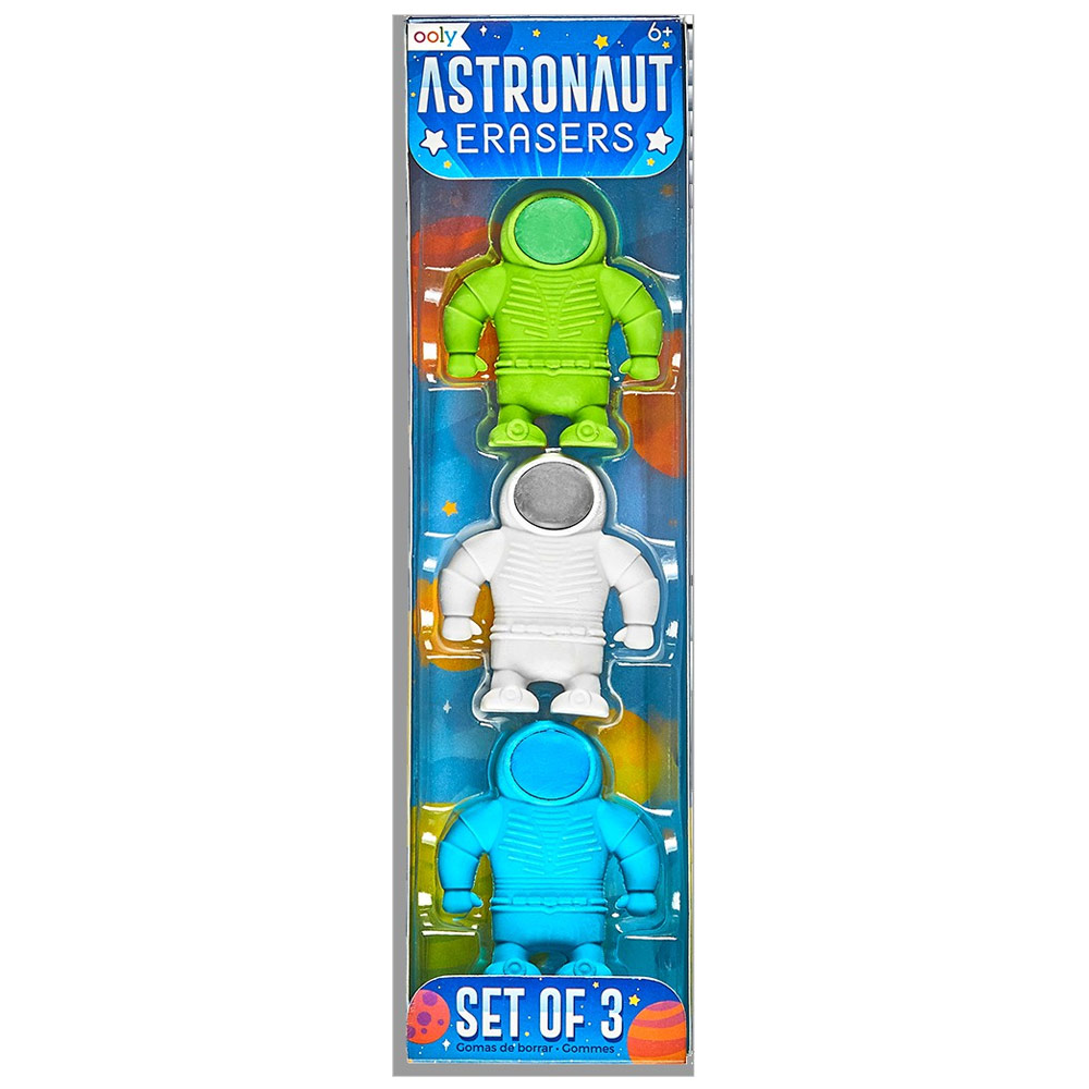 OOLY Astronaut Erasers 3 Set
