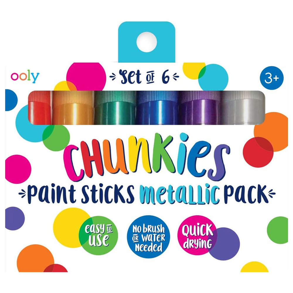 OOLY Chunkies Paint Sticks 6 Set Metallic