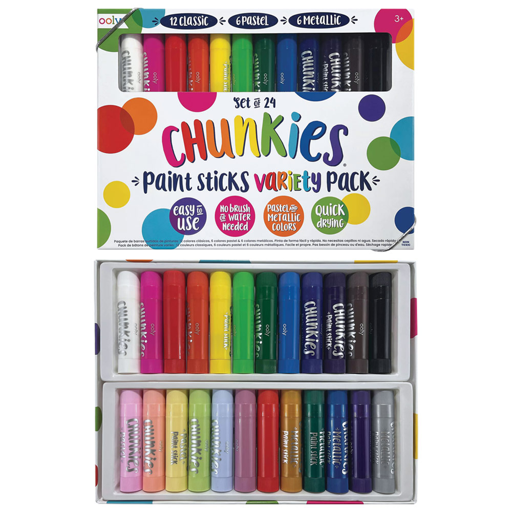 OOLY Chunkies Paint Stick Variety Pack 24 Set