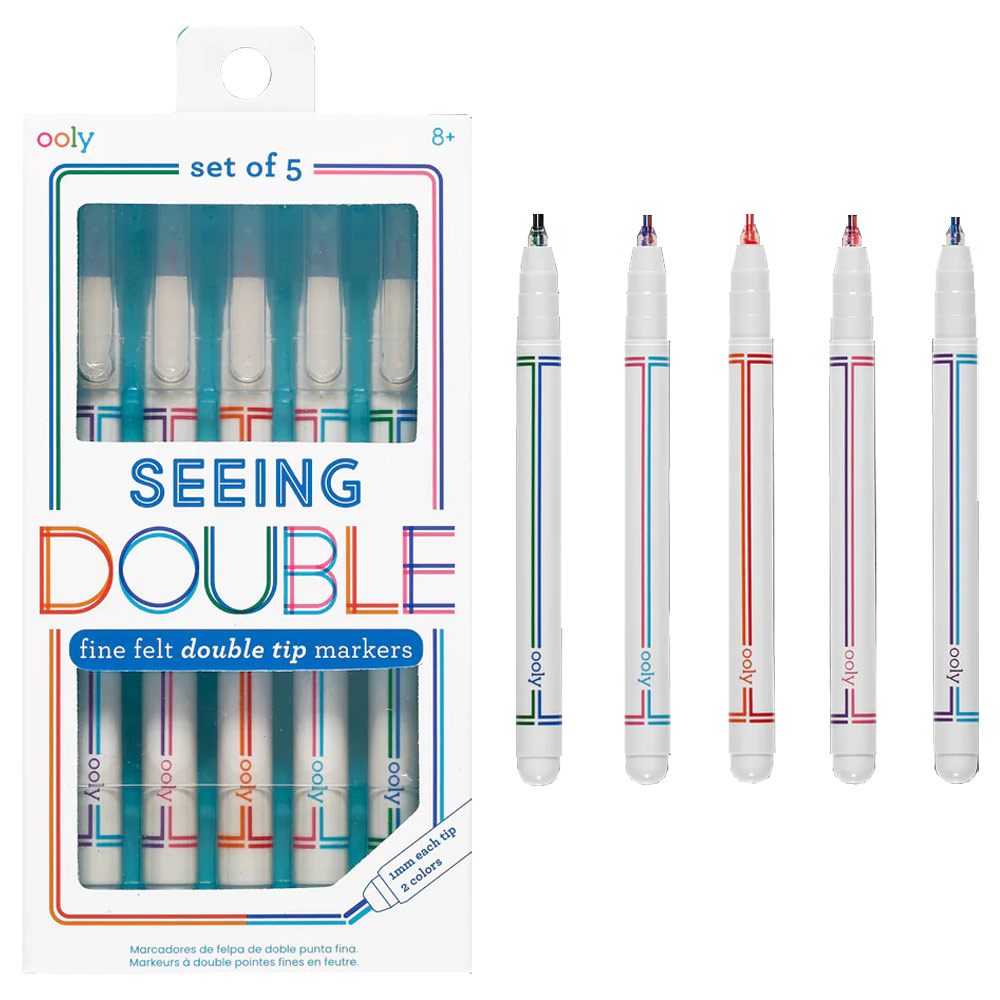 OOLY Seeing Double Fine Double Tip Marker 5 Set