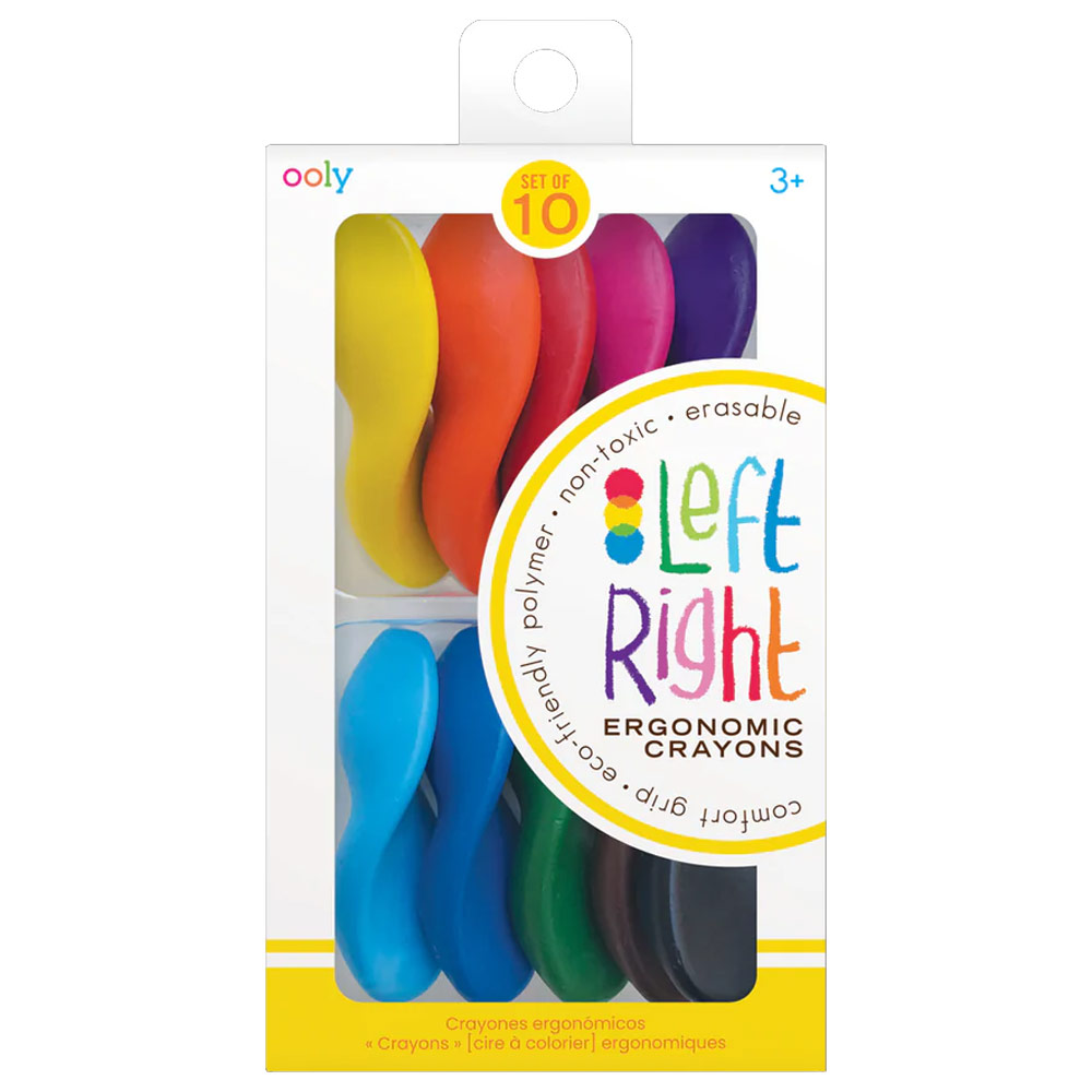 OOLY Left Right Ergonomic Crayons 10 Set