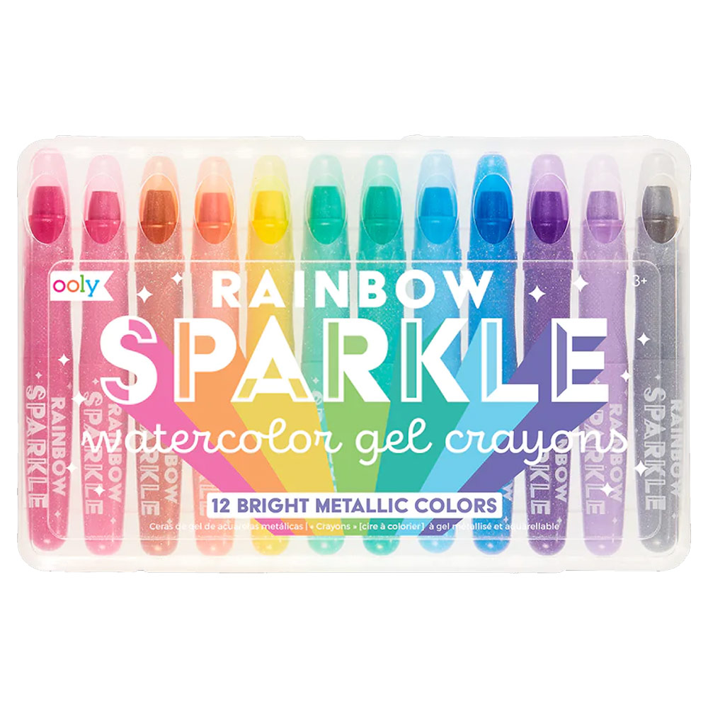 OOLY Rainbow Sparkle Watercolor Gel Crayons 12 Set