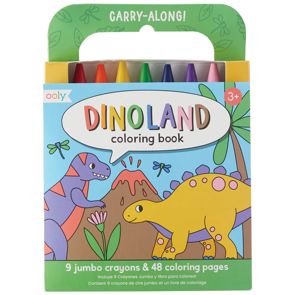 Ooly Carry Along! Coloring Book & Crayon 9 Set Dinoland