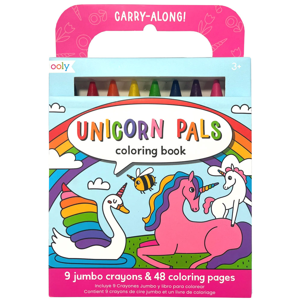 Ooly Carry Along! Coloring Book & Crayon 9 Set Unicorn