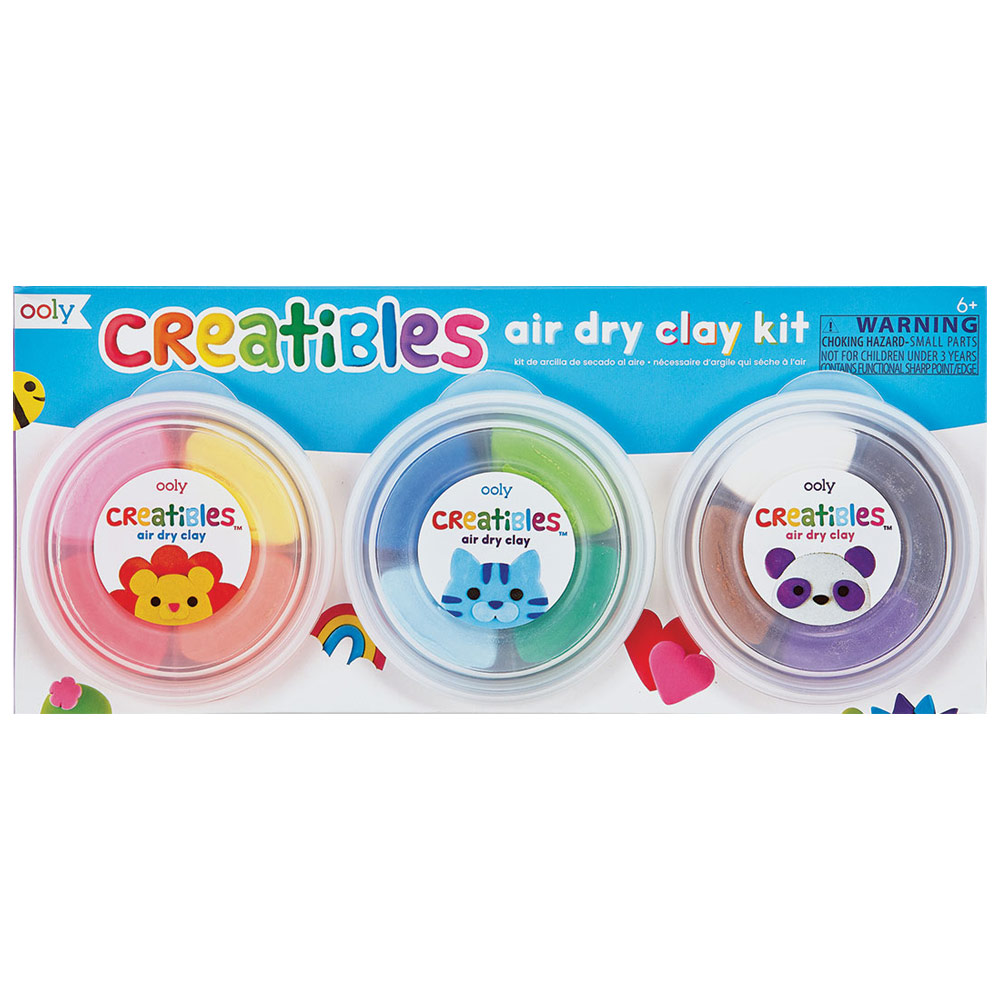 OOLY Creatibles DIY Air Dry Clay Kit 3 Set