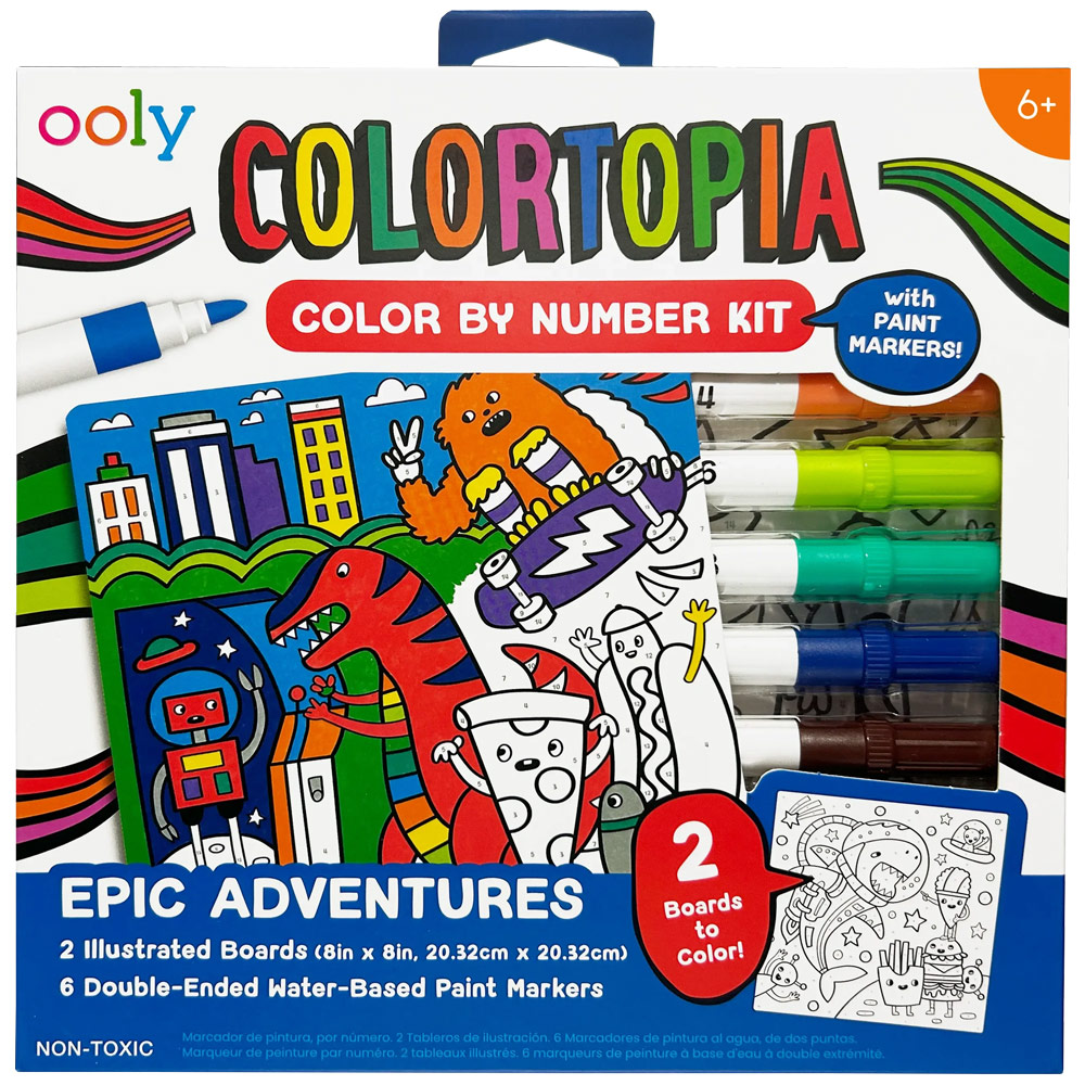 Ooly Colortopia Color By Number Kit Epic Adventures
