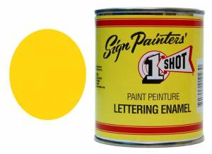 1 Shot 134L 8oz Chrome Yellow Lettering Enamel Pinstriping One Shot Paint